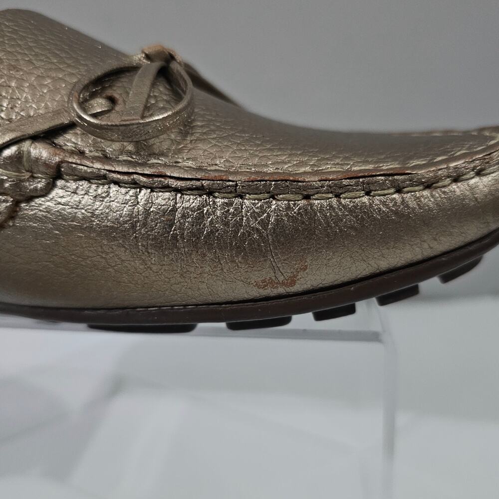 Marc Joseph Elmwood Ave Loafer Womens 11 Metallic Gold Leather Driving Moccasin - Picture 4 of 15